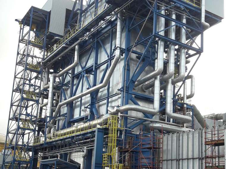 Steel structure and piping at Aboadze Thermal Power Plant